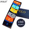 Paul Sports Trendy Mid-Calf Cotton Men's Polo Socks - Versatile Patchwork for All Seasons, Gift Box Included