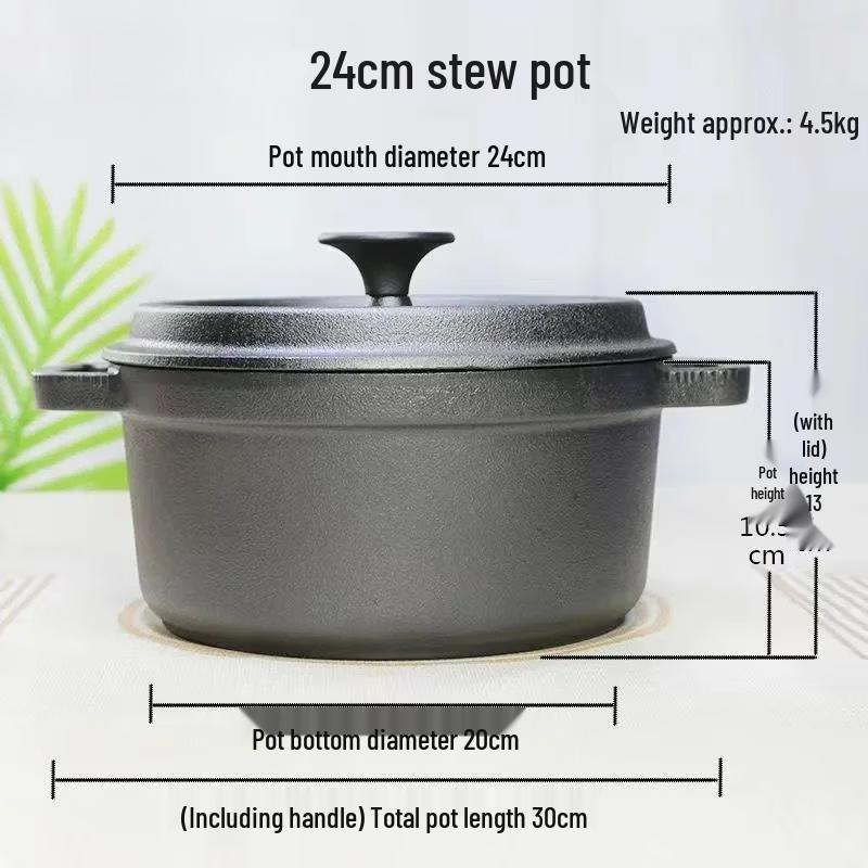 Чугунная кастрюля с крышкой