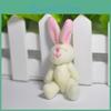 Niedliches 7,5 cm großes Mini-Kaninchen-Plüschtier, perfekt als Hochzeitsgeschenk oder Mitbringsel.