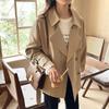 Trench da donna corto primaverile e autunnale stile britannico temperamento giacca generale