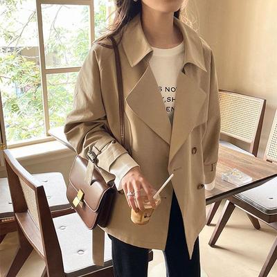 Trench Coat Women's Short Spring and Autumn British Style Temperament Overall Jacket