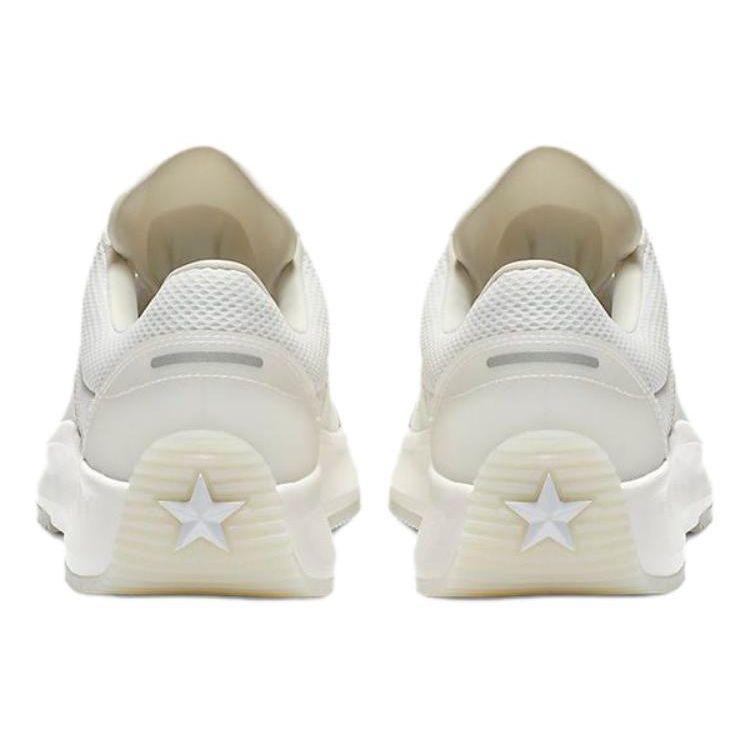 Converse Run Star Ox Shock Absorbing Durable Low Top Casual Shoes Women Sneaker White Gray 163116C