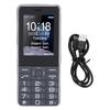Unlocked Cell Phone 2G Dual SIM Big Key Basic Phone with 2.4 Inch Color Screen SOS Emergency Call Loud Speaker Black