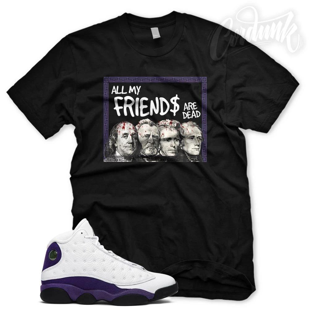 New DEAD PRESIDENTS T Shirt for J1 13 Lakers Court Purple White L