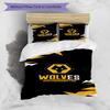 Set Copripiumino con Stampa dello Stemma del Wolverhampton Wanderers Football Club – include 1 copripiumino e 2 federe coordinate Arredamento camera da letto Regali di Natale