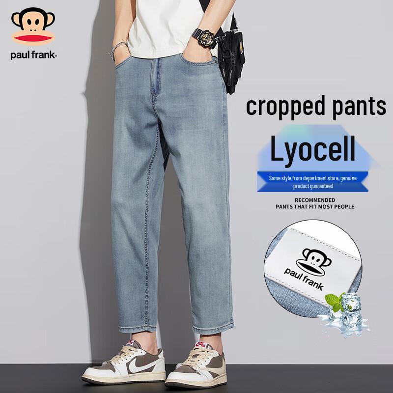 

Мужские джинсы Paul Frank из тенсела с охлаждающим эффектом, укороченные, свободные, прямого кроя 38