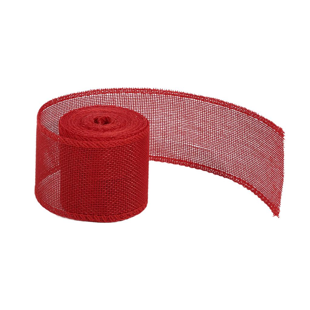 5 metrů 60mm Imitace lněné šňůrkové stuhy Role Vánoční dárkové balení Dekorace Svatba Párty DIY Ručně vyráběné Popruhy