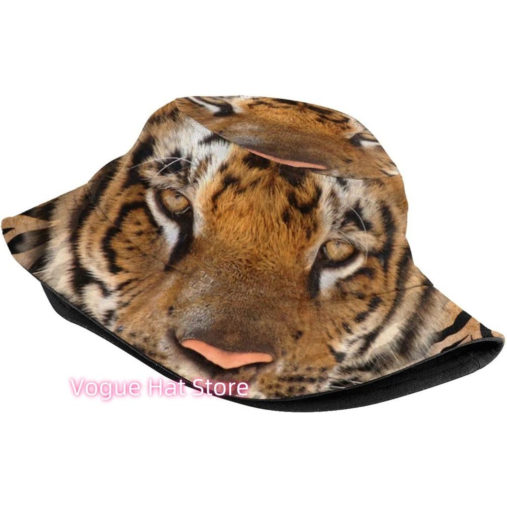 Tiger Bucket Hat For Women Men Casual Sun Wide Brim Cap Packable Outdoor Fisherman Hat