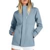 Women Solid Stripe Rain Jacket Outdoor Plus Waterproof Hooded Raincoat Windproof