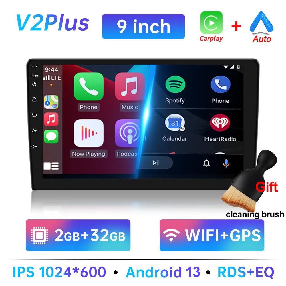 Universal 7 9 10 inch Multimedia Player 64G wireless CarPlay Android Auto Android13 2 Din FM Radio Stereo Receiver Player Gift