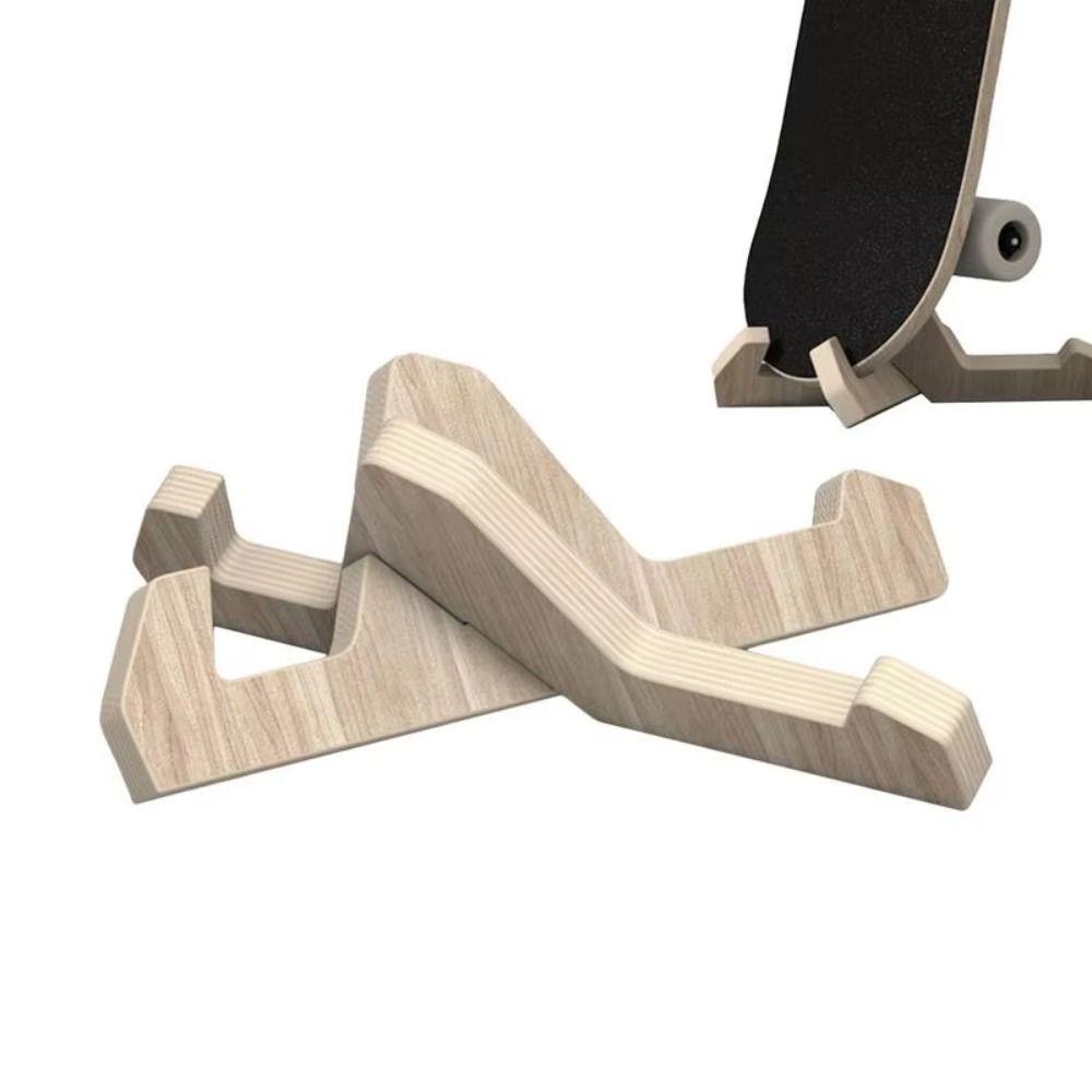 Stable Support Skateboard Stand Wooden Texture Wooden Skateboard Rack  Enthusiasts and Collectors