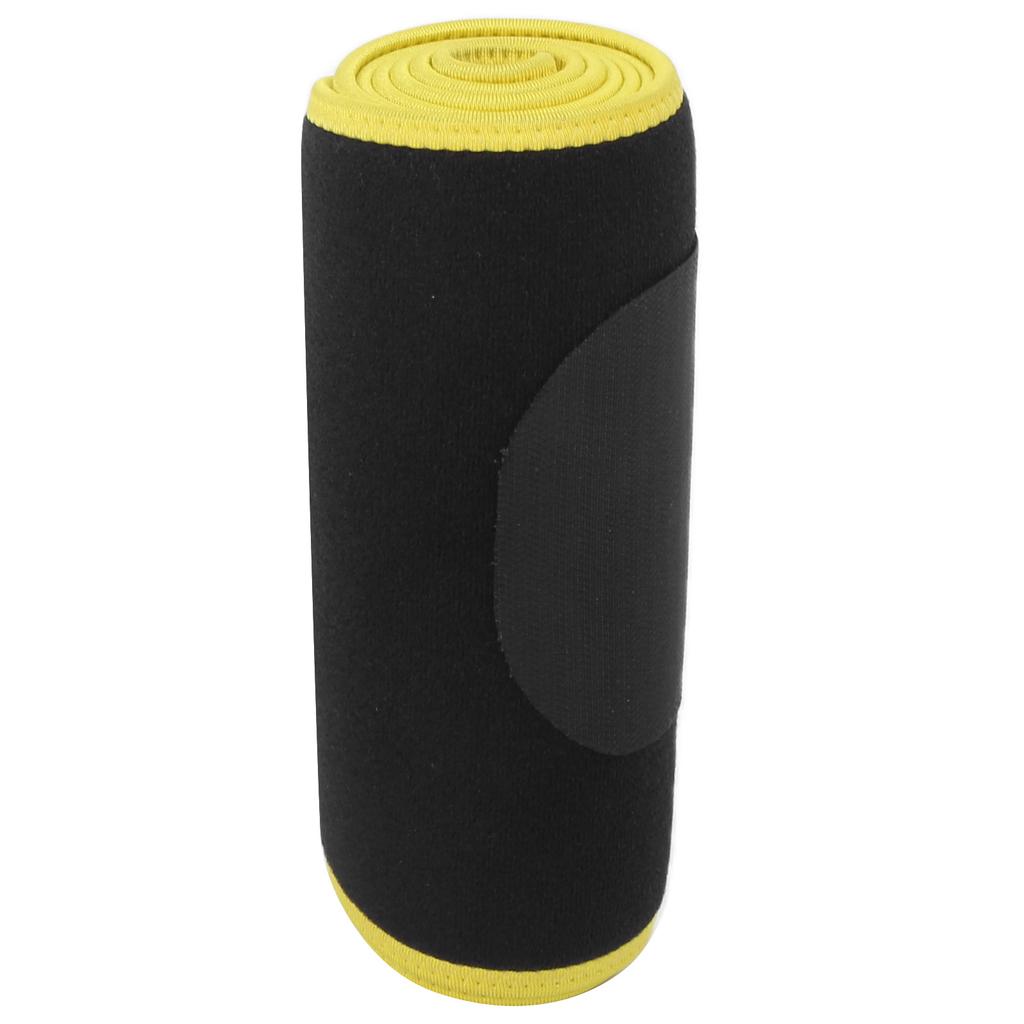 Waist Trimmer Belt Adjustable Gym Fitness Waist Trainer Band for Yoga Exercise Weight LossYellow Black