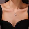Elegant Heart Double Halo Pendant 925 Sterling Silver Premium Moissanite Crown Design Bridal Fashion Jewelry for Women