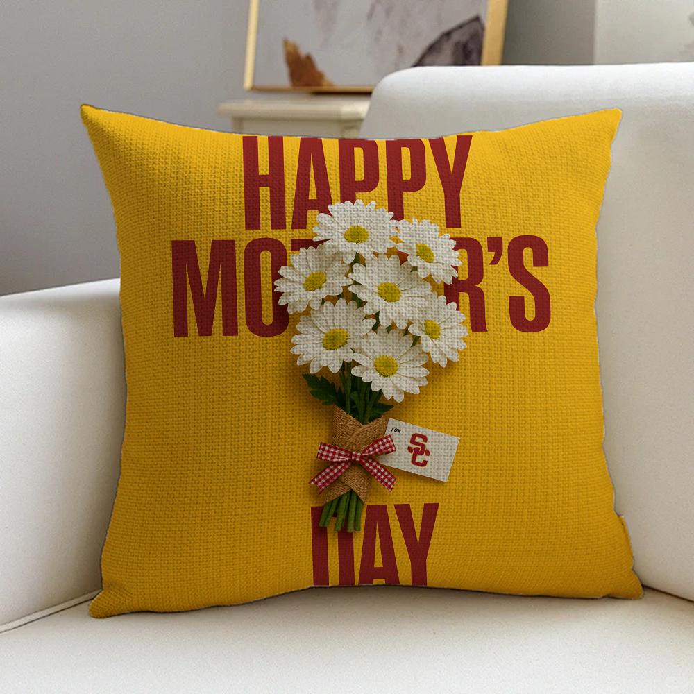 PMothers Days Cushion Cover Natural Linen Pillowcase Set AllinOne Decor for Sofa Bedroom Chair