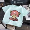 Cute One Piece Tony Tony Chopper Printed Kids TShirt Adorable Cartoon Character Design for Boys Girls Soft Cotton Casual Tee
