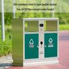 Stainless Steel Outdoor Trash Can: Large Sanitation Bin for Fruit Peels and Waste