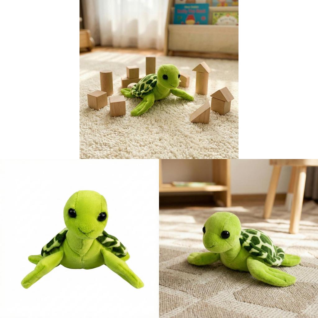 Plush Turtle Toy With Big Eyes For Kids Collectible Gift And Cuddle