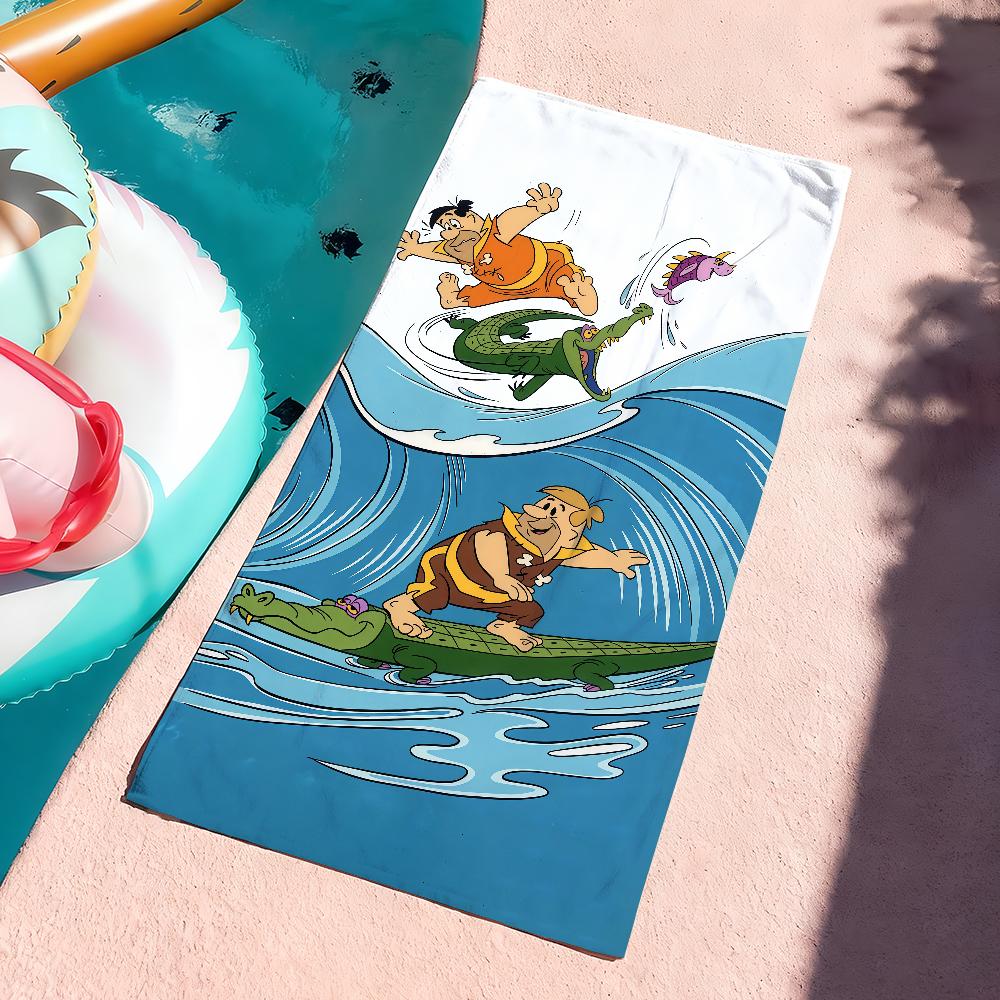 Cartoon The F-Flintstones Towel Drying Bath Towel Applicable To Light Swimming Camping Yoga Beach Out