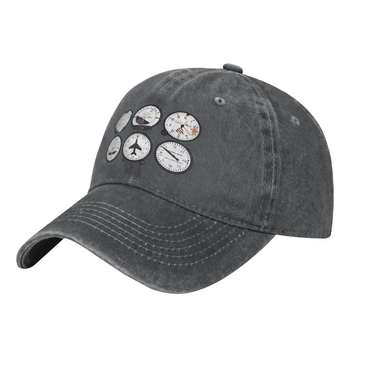 

Basic Six Flight Instruments Fashion Baseball Cap One Size темно-сірий