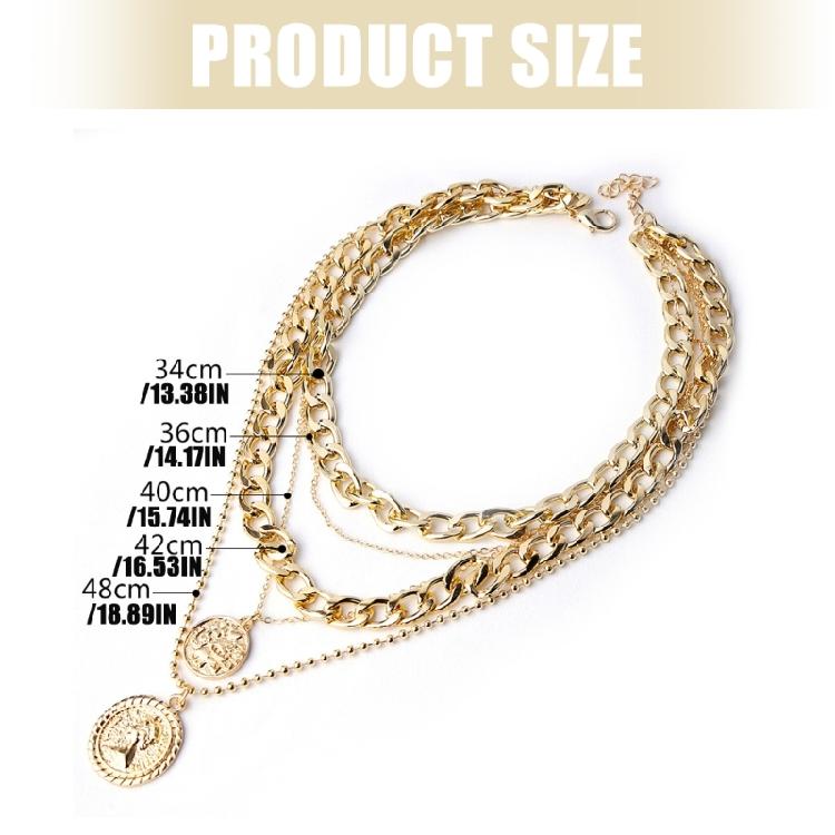 Elegant Layer Pendant Necklace Portable Alloy Jewelry Accessory for Gift Giving or Personalize Use