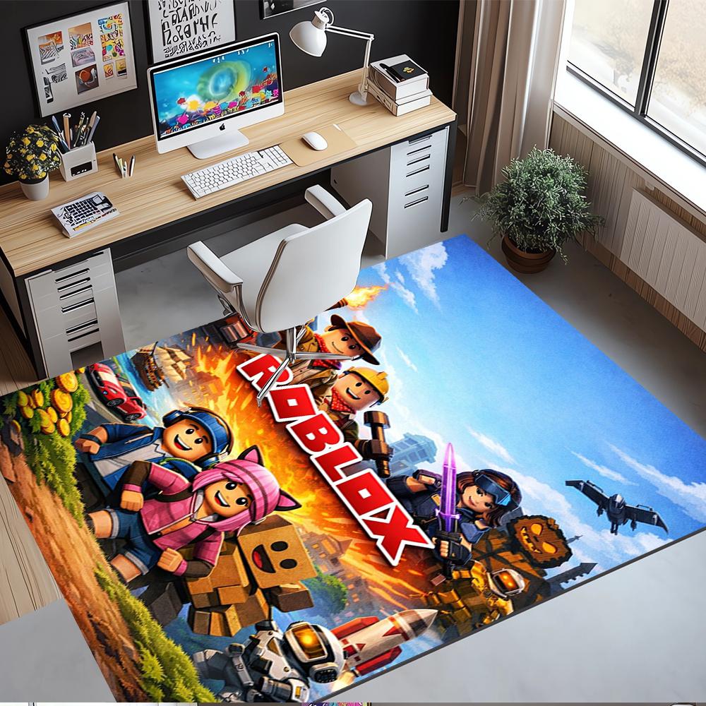 Roblox Printed Carpet,Rug,for Office Chair Living Room Bedroom Kitchen Room Decor Gifts.