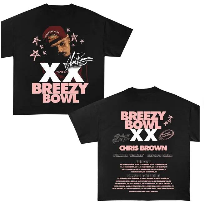 Chris Brown Tour Shirt, 2025 Chris Brown Tour Breezy Bowl XX T-Shirt. L