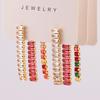 New Fashion Tennis Zircon Long Tassel Earrings Women's Simple GoldColor Party Jewelry Beautiful Gifts