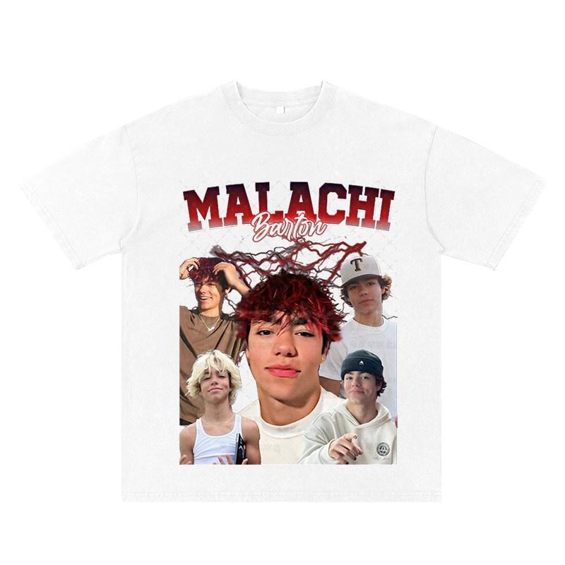 2026 Turtle Planet Malachi Barton Printed American Street Short Sleeve Vintage Mens and Womens Trendy TShirt
