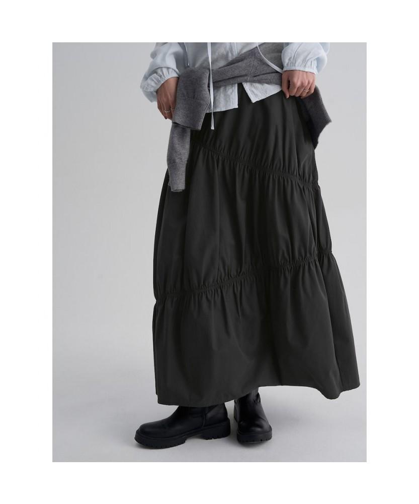 8SECONDS Shirred Long Skirt Black