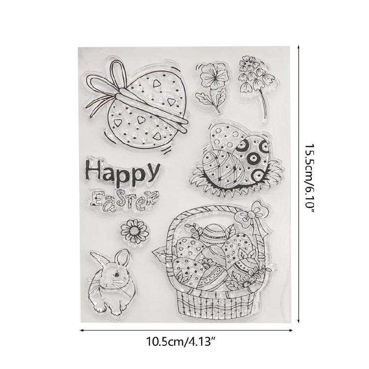 Metal Cutting Dies Easter Rabbit Clear Stamps Photos Album Decorations Die Cut