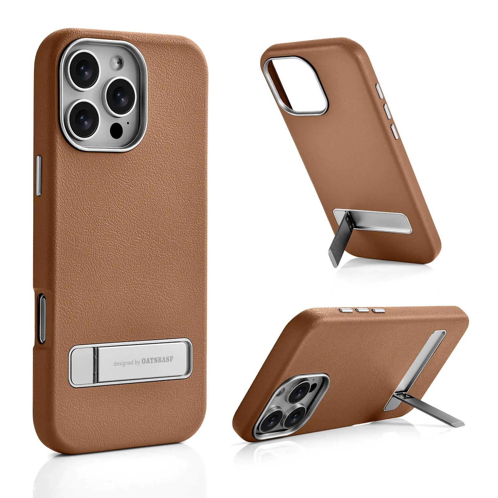 

Eary Phone Case for iPhone 16 Pro Max for Magsafe Wireless Charging Metal 3 Adjustable Stand Shockproof Protective 16 Pro Cover iPhone 16 Pro