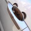 8pcs Cute Bear Silicone Car Door Handle Protector - Anti-Scratch & Collision Film, Brown Accents, Fits Various Models