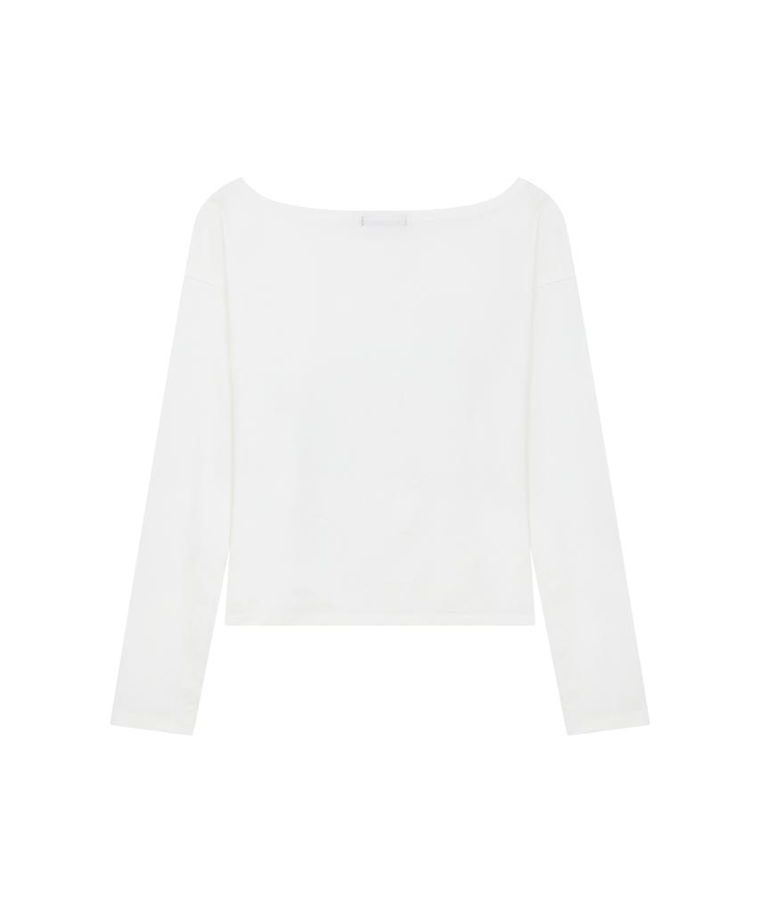 Deuleongkeutegseuteu [Woman] Hotfix Off Shoulder Long Sleeve White