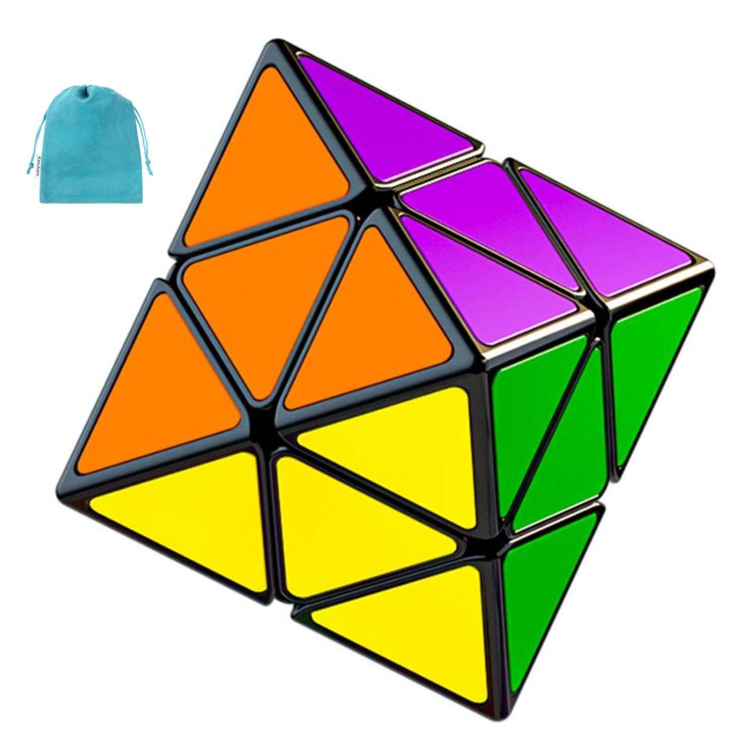 

QY Skewb Diamond [Authentic/Includes Pouch] Skewb Diamond Black Stickerless 3D Puzzle (Skewb Diamond)