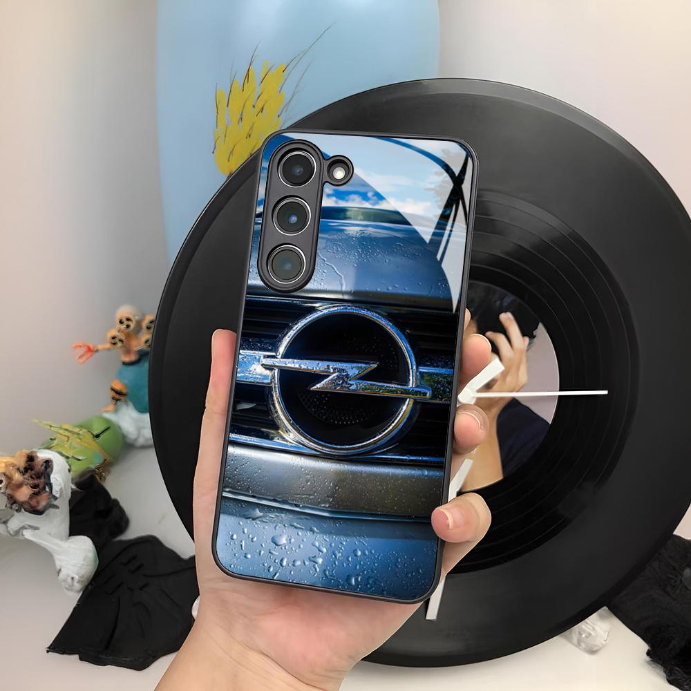 Cool O-Opel Car Phone Case For Samsung Galaxy S25 S24 S23 S22 S20 S21 Note20 Ultra Plus Fe Colored Silver Cover mab056