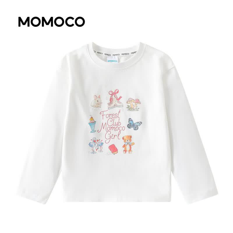 MOMOCO Girls' Autumn Long-Sleeve T-Shirt