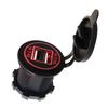 5V 2.1A doble USB-porter LED-skjerm Bilmotorsykkeltelefonladerkontaktadapter