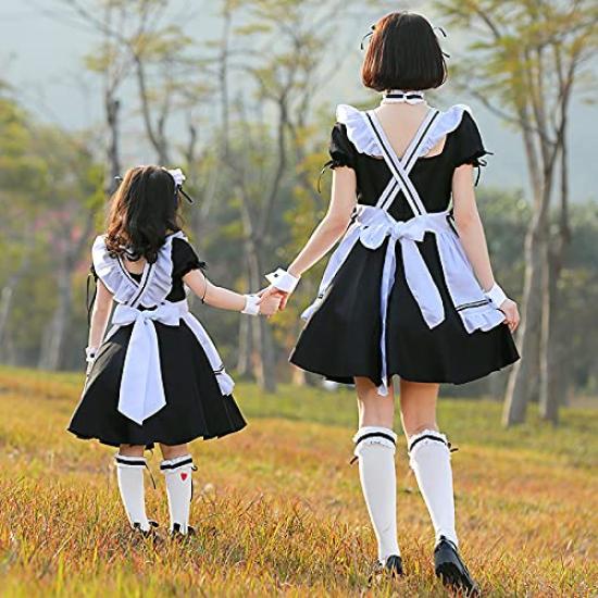 HUIROM Maid Anime Cute Lolita School Maid X Size Costume, Cosplay, Halloween, Costume, Beginner's, Costume, Alice-inspired, Festival, Christmas, Cafe,