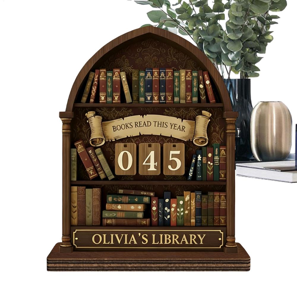 

Book Tracker Reading Goal Display Bookshelf Decor Book Read This Year Sign For Teachers Women Librarians Kids Bookworms Library