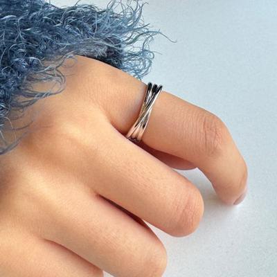 Von hyeres [925 Silber] Überkreuzter Ring (Silber) BH7R40701W9