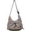 Lightweight casual pleated messenger bag women's trend tooling cotton drawstring shoulder bag Mori simple commuter tote bag