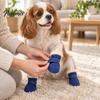 Comfortable Outdoor Dog Gear 4Pcs Winter Booties, Fleece Lined Snow Boots, Warm Adjustable Protective Paw Wear for Dogs Protectors with Non-slip Soles