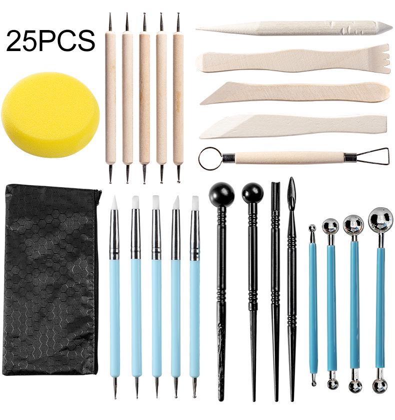 

Набор из 25 многофункциональных инструментов для керамики и полимерной глины