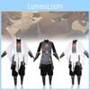 Elegant Zwart Myth Wukong Cosplay Kostuum Met Retro Witte Stof Voor Alle Maten