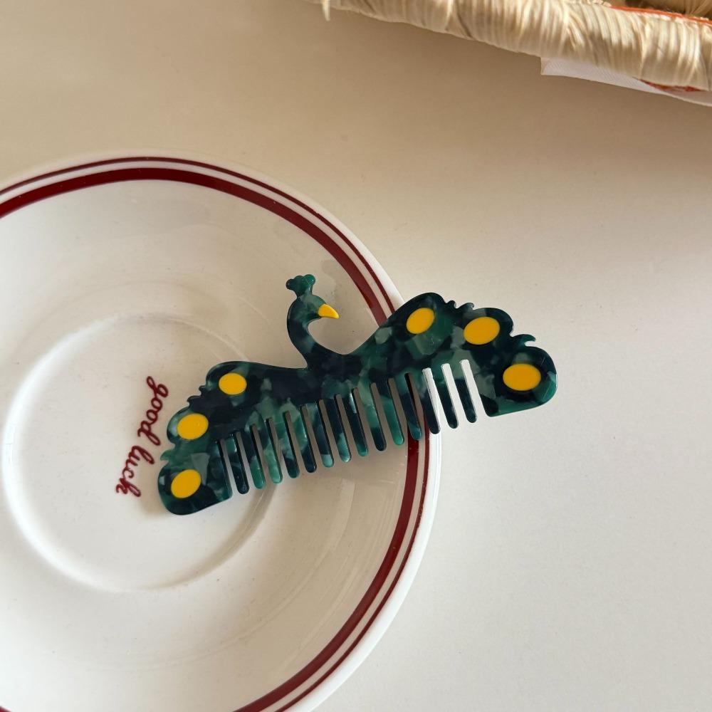 

Acetic Acid Cartoon Makeup Comb Fruit Hairdressing Combs Portable Animal Acetate Comb Women Style 5