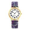 Bohemian Watch with Elastic Strap and Arabic One Size Fits Floral Waterproof Quartz Watch with Stretchable Stainless Steel Analog Colorful Ethnic