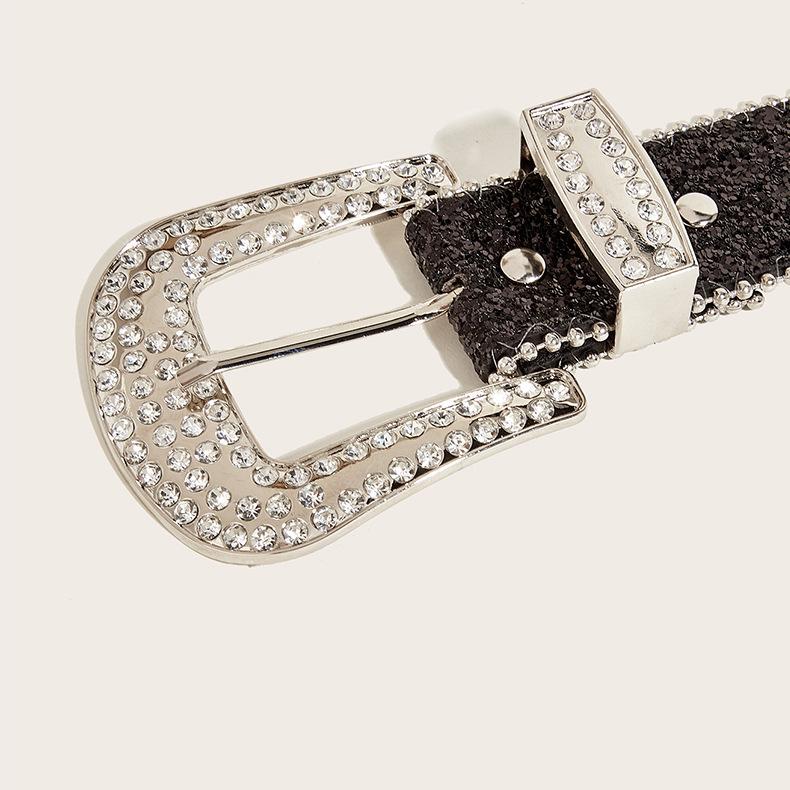Rhinestone Studded Y2K Punk Belt - Versatile Women's Decoration for Jeans