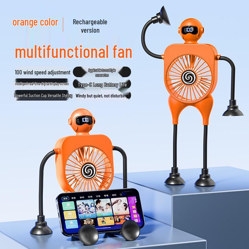 

2026 Silent Mini USB Desk Fan with Suction Cup for Office and Baby Car 23.6*36cm