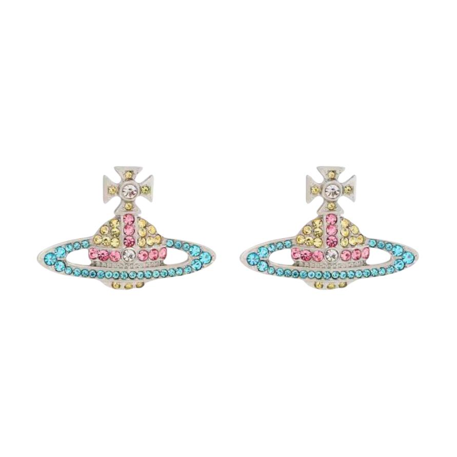 Vivienne Westwood Women's Silver Saturn Pendant Planet Shaped Brass Earrings Earrings 62010069-02P708-P708