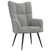 Vidaxl Armchair, Light Gray, Upholstered In Velvet